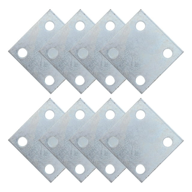 Luxshiny 8pcs Flat Joining Plate Steel Plate Base for Outdoor Construction Projects