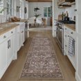 thumbnail image 7 of BERTHMEER 3'x7' Runner Rugs for Hallway Corridor Dorm Kitchen Entrance Entryway Bedroom Laundry Washable Vintage Traditional Non Slip Runner Rugs,Blue Brown, 7 of 7