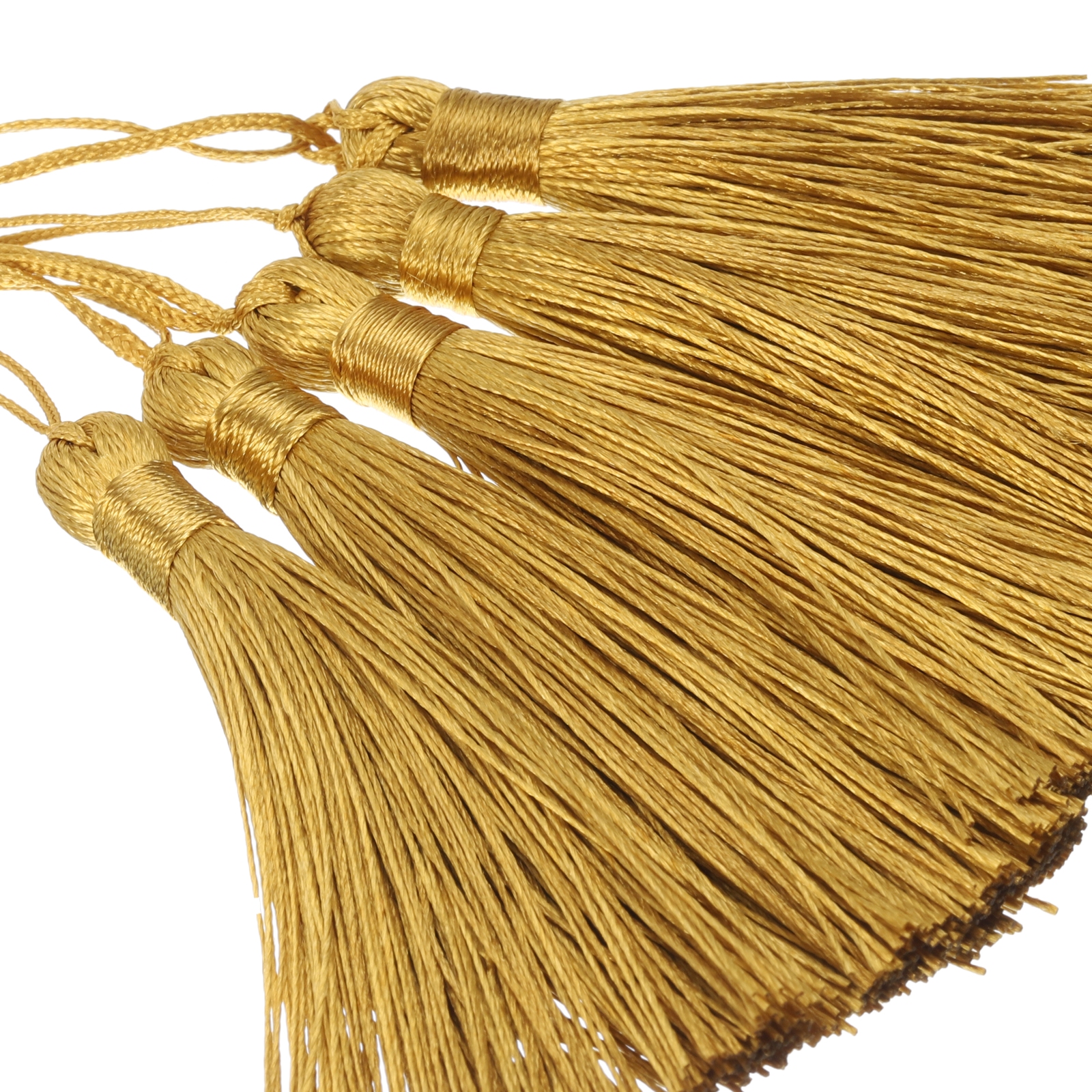 Unique Bargains Mini Bookmark Tassels Handmade Floss Craft for Jewelry Making Yellow
