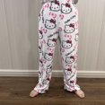 thumbnail image 4 of Pijamas de Anime Sanrio Hello Kitty de franela negra para mujer, pantalones casuales de lana kawaii de dibujos animados blancos, pantalones de moda de otoño, 4 of 5