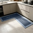 thumbnail image 5 of L Shaped Kitchen Mat, Non-Slip Absorbent Floor Rug for Sink Counter, Corner Bathroom Mat with Memory Foam Cushion, Blue, by Zovey, 5 of 6