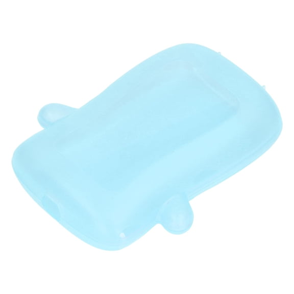 Squeeze Proof Baby Food Pouch Holder Universal Mess Free Support Self Feeding Toddler Juice Box Holder (5.3 Inches / 13.5 cm) Blue