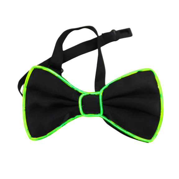 Light Up Lime Green Yellow Bow Tie