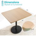 thumbnail image 5 of Kaboon Universal Table Top 36 x 36 inches Sqaure Pack of 2, Round corner, Light Walnut, 5 of 6