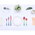 thumbnail image 4 of Unique Bargains 30-Pieces Floral Stainless Steel Flatware Set for 6 Colorful, 4 of 6