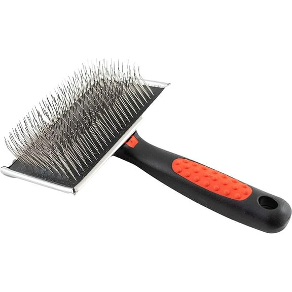Paw Brothers Professional Grade Extra Long Slicker Brush - Ergonomic Handle, Removes Loose Undercoat and Tangles for Dogs