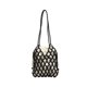 thumbnail image 2 of Bolso bandolera de cuentas, ligero, moderno y portátil, ideal para vacaciones. Bolso tote único, tejido a mano. Negro, 2 of 9