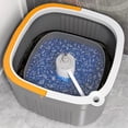 thumbnail image 6 of Self-Wringing Spin Mop with 2 Buckets for Clean and Dirty Water Separation, Hands-Free Lazy Mop for Dry Floor Cleaning, Efficient Hard Floor Mop and Bucket Set, 6 of 8