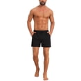 thumbnail image 2 of INSPIRE CHIC Men's Summer Elastic Waist Solid Board Shorts with Pockets 28 Black, 2 of 4
