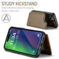 thumbnail image 4 of Mantto Case for iPhone 15 with Card Holder, Retro PU Leather RFID Blocking Credit Card Slots Double Magnetic Clasp Flip Kickstand Shockproof Phone Cover for iPhone 15,Brown, 4 of 9