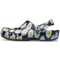 thumbnail image 3 of Zuecos Clásicos Estampados Florales Crocs Negro Margarita Talla 6 Mujer/4 Hombre, 3 of 8