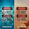 thumbnail image 5 of (2 Pack) Flammable Material No Smoking Bilingual OSHA Danger Sign, 5 of 7