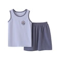 thumbnail image 4 of Gubotare Kids Summer Pajamas Boys Pajamas Big Boys Pajamas Short Sleeves & Shorts 2 Pieces Summer Pjs Set Kid Sleepwear Lounge Clothes Size 15-16 (Grey,15-16 Years), 4 of 4