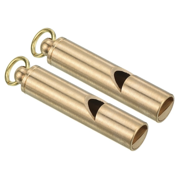 Uxcell Safety Whistles, 2 Pack Brass Outdoor Survival Whistle for Camping