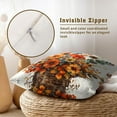 thumbnail image 4 of Fall Flowers Throw Pillow Covers 20x20 Inch Set of 2 - Orange Floral Leaves Plant Autumn Harvest Decoration Pillowcases Cushion Cover for Bedroom Couch Sofa Home Porch, 4 of 6