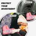 thumbnail image 4 of Naloa Lavender Flowers 2Pcs Anti-Kick Back Seat Cover Kick Mat, Car Seat Protector with 3 Storage Pockets, 4 of 8