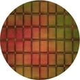 thumbnail image 1 of Ahgly Company Tapis Rond Lavable en Machine Intérieur Transitionnel Rouge Tomate, 5 Pieds Rond, 1 of 7