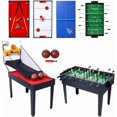 thumbnail image 2 of Acekid 5 in 1 Multi Game Table Combination Game Table Set with Foosball Table Pool Billiards Basketball Air Hockey Table Tennis Black Red, 2 of 7