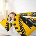 thumbnail image 4 of Feelyou Tractor Machinery Truck Bedding Comforter Set, Yellow Construction Vehicle Twin Comforter Sets, Teens Boys Girls Reversible Bedding Set, Ultra Soft Home Decor, 2pcs, 4 of 8