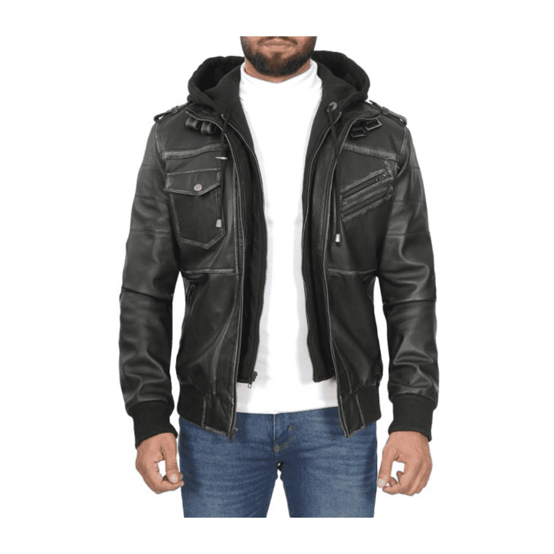 Black flying jacket mens clearance