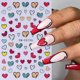thumbnail image 4 of Pegatinas de Arte para Uñas Dulyork 6 Hojas Diseño 3D de Corazones, 4 of 7