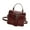 Red, variant on Women Bag Trendy Shoulder Bag Korean Styles Handbag Purse Fashion Box Bag PU Leather Crossbody Bag Top Handle Bag