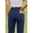 thumbnail image 6 of PINSPARK Wide Leg Yoga Pants Women High Waisted Workout Pants UPF 50+ Drawstring Sweatpants with 4 Pockets, 6 of 8