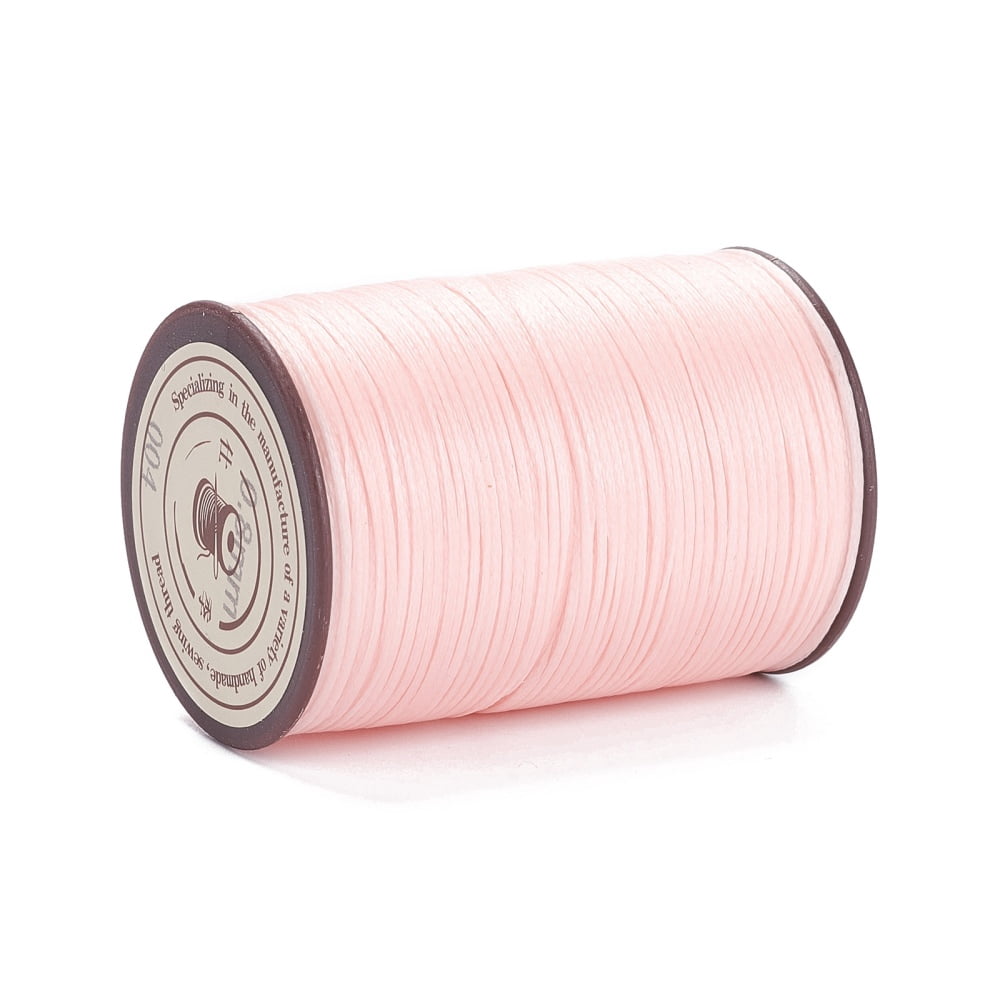 Flat Waxed Polyester Thread String Micro Macrame Cord for Leather Sewing Stitching Mixed Color 0.8~0.9x0.3mm about 109.36 Yards(100m)/Roll
