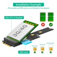 thumbnail image 5 of Mini PCI-E to M.2(NGFF ) Key M Adapter with SIM Card Slot for WiFi/WWAN/LTE Module, 5 of 6