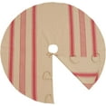 thumbnail image 2 of Fennco Styles Banded Design Decorative Cotton Christmas Tree Skirt 72 Inch Round - Red Striped Holiday Tree Skirt for Home, Christmas Tree, Indoor Outdoor Decoration and Special Events, 2 of 3