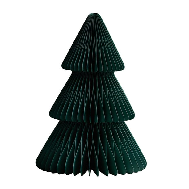 Adorno decorativo de papel para árbol de Navidad, coleccionable, regalo para festivales, centro de mesa Verde 20 cm