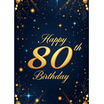thumbnail image 4 of Golden 80th Birthday Celebration Backdrop Elegant 80th Birthday Banner Party Supplies Background Happy Birthday Decoration Celebration Photography Props, 4 of 8