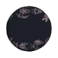 thumbnail image 2 of Waterproof Spare Wheel Cover, Flower Memorial Sadness Adjustable Wheel Cover For Jeep Trailer Rv Suv Car, 15 Inch, 2 of 8