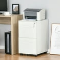 thumbnail image 2 of Vinsetto File Cabinet with Adjustable Partition Filing Cabinet, White, 2 of 10