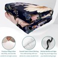 thumbnail image 4 of Quilts Twin XL Size Bedding Set, Boho Black Flowers Lightweight Quilted Comforter, Vintage Pink Purple Floral Leaf Soft Reversible Bedspread Coverlet with Pillow Covers for All Season, 68" x 98", 4 of 9