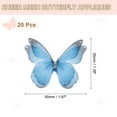 thumbnail image 2 of 20Pack Sheer Mesh Butterfly Appliques, 50mm Butterflies Patch, Blue Black, 2 of 7
