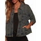 thumbnail image 3 of Chaqueta Vaquera Holgada Estilo Boyfriend para Mujer Gris XL, 3 of 9