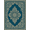 Teal Ivory Gold, Pattern 13, variant on ODIKA 8'x10' Washable Area Rug Durable, Non-Slip Bug Vintage Scroll Bordered Frame Throw Turquoise Butterfly Teal Boho Refined for Living Room, Under Sectional, Family