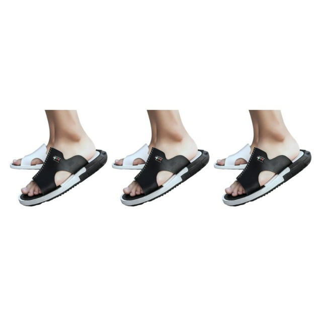 Qarigey Sandalias para caminar en la playa para hombre, 2 piezas, para viajar, Picnic, portátiles, de verano, con punta abierta, calzado Type1 NO1
