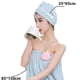 thumbnail image 2 of Falda de ducha absorbente de secado rápido para baño de spa y turbante para secar el cabello, juego de 2 piezas, 2 of 5