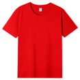 thumbnail image 1 of Sélectionné Chemise à Manches Courtes en Coton Pur Col Rond Parent-Enfant, Haut Ample de Sport Décontracté pour Fête, 1 of 2