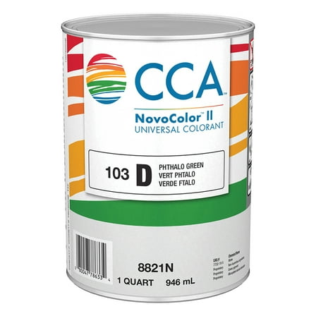 6-Pack of 1 qt Valspar 8821N D-Phthalo Green Novocolor II Universal Colorant