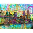 thumbnail image 2 of Dean Russo Collection 24x19 Gold Ornate Wood Framed with Double Matting Museum Art Print Titled - NYC-Brooklyn Bridge, 2 of 4