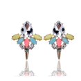 thumbnail image 1 of 1 par de pendientes coloridos y elegantes con remaches de resina para mujeres y niñas, pendientes llamativos a la moda, joyería, regalo de cumpleaños, nuevo, 1 of 3