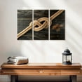 thumbnail image 2 of Elephant Stock Rustic Knot Wall Art - Horizontal Multi Panel Canvas - Living Room Wall Decor - Nautical Multi Panel - Gray And Brown Decor - 23" x 14", 2 of 4