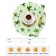 thumbnail image 6 of 13 Inch Round Placemats Set of 4, Saint Patrick's Day Non Slip Heat Insulation PP Table Mats, Spring Horseshoe Green Clovers Leaves Washable Place Mats for Kitchen Dining Party Table Decor, 6 of 7