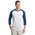 thumbnail image 1 of Sport-Tek ®  Colorblock Raglan Jersey.  T200 M White/ Royal, 1 of 1