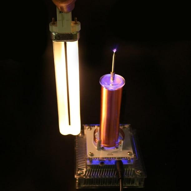 Bobina de Tes de música, de , acrílica, potencia DC24V3A para experimentos de enseñanza, juguete de escritorio, Hugo Plasma de bobina de Tesla musical