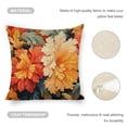 thumbnail image 3 of flowers leaves Linen toss pillowcase decoration pillowcase gifting preferred 18x18 inch cushion cover 4 sets sofa pillowcase sofa bedroom living room car, 3 of 5