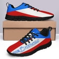 thumbnail image 4 of Puerto Rico Shoes Men Women Running Tennis Shoes Breathable Casual Puerto Rico Flag Sneakers Black Size 10.5, 4 of 5